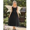 image:imageScarlet Darkness Corset Dress for Women 2026 Renaissance Costume Summer Maxi Cocktail Party Dresses with PocketsBlack