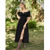 image:imageScarlet Darkness Corset Dress for Women Off Shoulder Renaissance Costume Short Sleeve Milkmaid Dresses with PocketsBlack