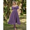 image:imageScarlet Darkness Corset Dress for Women Off Shoulder Renaissance Costume Short Sleeve Milkmaid Dresses with PocketsLight Purple
