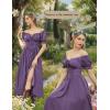 image:imageScarlet Darkness Corset Dress for Women Off Shoulder Renaissance Costume Short Sleeve Milkmaid Dresses with PocketsLight Purple