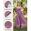 image:imageScarlet Darkness Corset Dress for Women Off Shoulder Renaissance Costume Short Sleeve Milkmaid Dresses with PocketsPink Purple