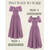 image:imageScarlet Darkness Corset Dress for Women Off Shoulder Renaissance Costume Short Sleeve Milkmaid Dresses with PocketsPink Purple