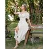 image:imageScarlet Darkness Corset Dress for Women Off Shoulder Renaissance Costume Short Sleeve Milkmaid Dresses with PocketsWhite