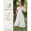 image:imageScarlet Darkness Corset Dress for Women Off Shoulder Renaissance Costume Short Sleeve Milkmaid Dresses with PocketsWhite