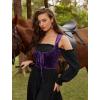image:imageScarlet Darkness Corset Tops for Women Renaissance Lace Up Corset Velvet Underbust Boned Bustier Bodice