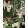 image:imageScarlet Darkness Floral Corset Tops for Women Renaissance Corset Boned Lace Up Bustier TopsApricot Cherry