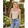 image:imageScarlet Darkness Floral Corset Tops for Women Renaissance Corset Boned Lace Up Bustier TopsApricot Pink Floral