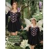 image:imageScarlet Darkness Floral Corset Tops for Women Renaissance Corset Boned Lace Up Bustier TopsBlack Rose Floral