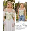 image:imageScarlet Darkness Floral Corset Tops for Women Renaissance Corset Boned Lace Up Bustier TopsGreen Floral
