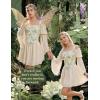 image:imageScarlet Darkness Floral Corset Tops for Women Renaissance Corset Boned Lace Up Bustier TopsGreen Floral