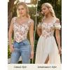 image:imageScarlet Darkness Floral Corset Tops for Women Renaissance Corset Boned Lace Up Bustier TopsWhite Pink Floral