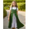 image:imageScarlet Darkness Girls Renaissance Dress Medieval A Line Maxi Dresses Two Piece SetDark Green