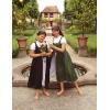 image:imageScarlet Darkness Girls Renaissance Dress Medieval A Line Maxi Dresses Two Piece SetDark Green