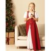 image:imageScarlet Darkness Girls Renaissance Dress Medieval A Line Maxi Dresses Two Piece SetRed