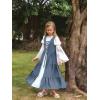 image:imageScarlet Darkness Girls Renaissance Dress Medieval Peasant Long Sleeve DressesGray Blue