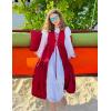 image:imageScarlet Darkness Girls Renaissance Dress Medieval Peasant Long Sleeve DressesRed