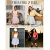image:imageScarlet Darkness Mini Skirts for Women Summer Floral Skorts Tiered Ruffle Shorts Skater Boho Skirt with PocketsBlue