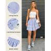 image:imageScarlet Darkness Mini Skirts for Women Summer Floral Skorts Tiered Ruffle Shorts Skater Boho Skirt with PocketsLight Purple
