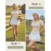 image:imageScarlet Darkness Peasant Blouse for Women Off Shoulder Puff Sleeve Smocked Waist Summer TopsBeige
