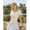 image:imageScarlet Darkness Peasant Blouse for Women Off Shoulder Puff Sleeve Smocked Waist Summer TopsCream