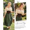 image:imageScarlet Darkness Peasant Blouses for Women Cotton Off The Shoulder Top Puff Sleeve Renaissance ShirtApricot