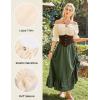 image:imageScarlet Darkness Peasant Blouses for Women Cotton Off The Shoulder Top Puff Sleeve Renaissance ShirtApricot