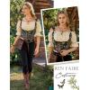 image:imageScarlet Darkness Peasant Blouses for Women Cotton Off The Shoulder Top Puff Sleeve Renaissance ShirtApricot