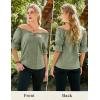 image:imageScarlet Darkness Peasant Blouses for Women Cotton Off The Shoulder Top Puff Sleeve Renaissance ShirtGreen