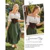image:imageScarlet Darkness Peasant Blouses for Women Cotton Off The Shoulder Top Puff Sleeve Renaissance ShirtWhite