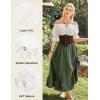 image:imageScarlet Darkness Peasant Blouses for Women Cotton Off The Shoulder Top Puff Sleeve Renaissance ShirtWhite
