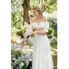 image:imageScarlet Darkness Peasant Blouses for Women Cotton Off The Shoulder Top Puff Sleeve Renaissance ShirtWhite