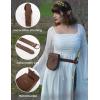 image:imageScarlet Darkness Renaissance Belt Pouch Pirate Viking Belt Medieval Belts Costume Accessories for Women MenBorwn
