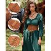 image:imageScarlet Darkness Renaissance Corset Belt Laceup Tied Waspie Wide Elastic Waist Belts for WomenBrown