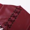 image:imageScarlet Darkness Renaissance Corset Belt Laceup Tied Waspie Wide Elastic Waist Belts for WomenWine Red Floral