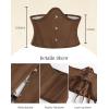 image:imageScarlet Darkness Renaissance Corset Belt for Women Medieval Vintage Boned Underbust Bustier TopCoffee Brown