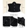 image:imageScarlet Darkness Renaissance Corset Belt for Women Medieval Vintage Boned Underbust Bustier TopDark Black