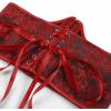 image:imageScarlet Darkness Renaissance Corset Belt for Women Medieval Vintage Boned Underbust Bustier TopRed Jacquard