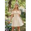 image:imageScarlet Darkness Renaissance Costume Women Corset Dress Midi Off Shoulder Fairy DressesApricot