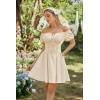 image:imageScarlet Darkness Renaissance Costume Women Corset Dress Midi Off Shoulder Fairy DressesApricot