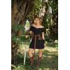 image:imageScarlet Darkness Renaissance Costume Women Corset Dress Midi Off Shoulder Fairy DressesBlack