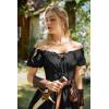 image:imageScarlet Darkness Renaissance Costume Women Corset Dress Midi Off Shoulder Fairy DressesBlack