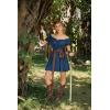 image:imageScarlet Darkness Renaissance Costume Women Corset Dress Midi Off Shoulder Fairy DressesDark Blue