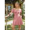 image:imageScarlet Darkness Renaissance Costume Women Corset Dress Midi Off Shoulder Fairy DressesDusty Pink