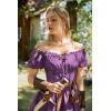 image:imageScarlet Darkness Renaissance Costume Women Corset Dress Midi Off Shoulder Fairy DressesGrape Purple