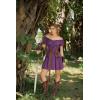 image:imageScarlet Darkness Renaissance Costume Women Corset Dress Midi Off Shoulder Fairy DressesGrape Purple