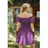 image:imageScarlet Darkness Renaissance Costume Women Corset Dress Midi Off Shoulder Fairy DressesGrape Purple