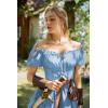 image:imageScarlet Darkness Renaissance Costume Women Corset Dress Midi Off Shoulder Fairy DressesLight Blue