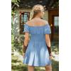 image:imageScarlet Darkness Renaissance Costume Women Corset Dress Midi Off Shoulder Fairy DressesLight Blue