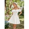 image:imageScarlet Darkness Renaissance Costume Women Corset Dress Midi Off Shoulder Fairy DressesWhite
