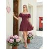 image:imageScarlet Darkness Renaissance Costume Women Corset Dress Midi Off Shoulder Fairy DressesWine Red